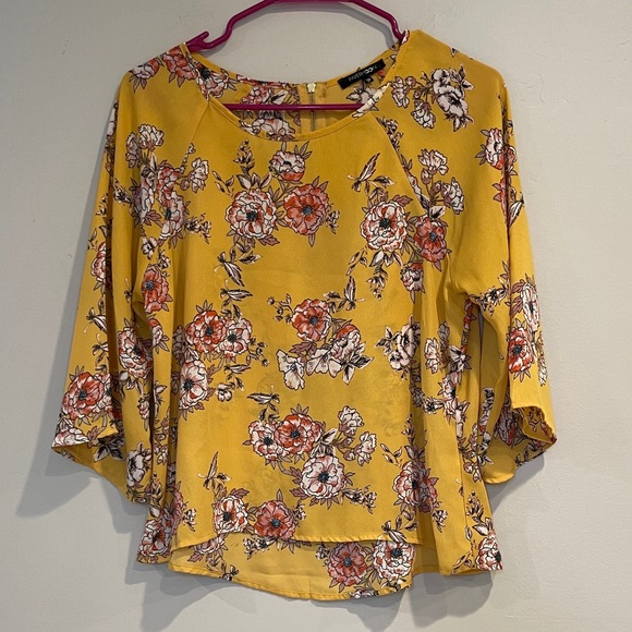 Papermoon Tops - Papermoon Yellow Floral Blouse